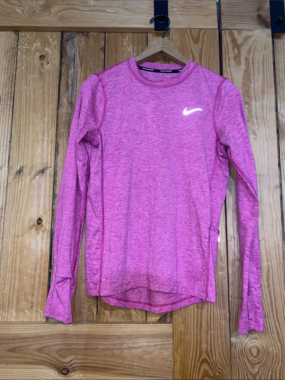 Nike Pink Heather Performance Long Sleeve Top